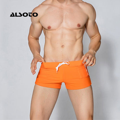 ALSOTO New Board Shorts Men Swimwear Swimsuits Shorts Men Breathable Men's Swimsuits Trunks Boxer Briefs Sunga SwimSuits