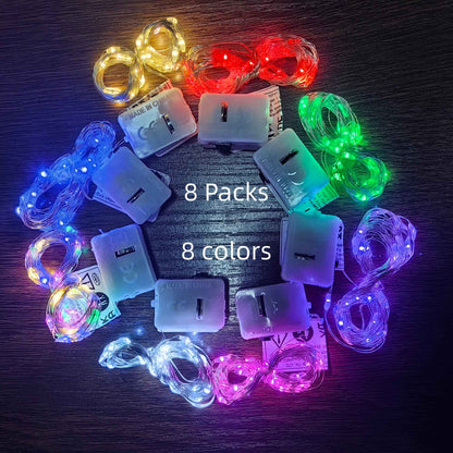 20Packs 2m LED String Lights Warm/Multicolor/Red/Green/Blue/Pink/Purple/White Christmas Atmosphere Firefly Lamp Starry Sky Light