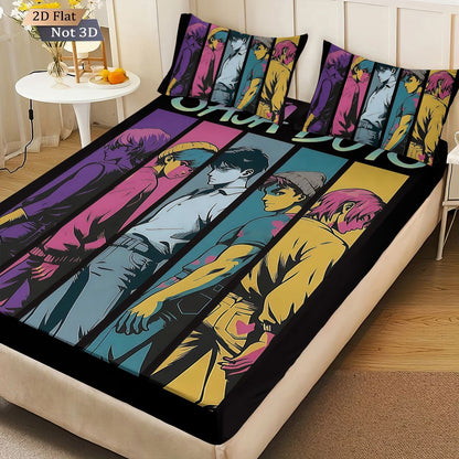 3pcs k-pop Saja Boys Printed coreless Bed Sheet Set Multi Size Soft Bed Cover Bedroom Bedding Decoration Machine Washable