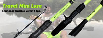 Vara de Pesca BIUTIFU Giratória e de Arremesso Fuji para Isca Mini Haste para Viagem de Pesca em Rocha 3.0/2.4/2.1/1.8m Carbono T800 Ultraleve Rápida 5-42g