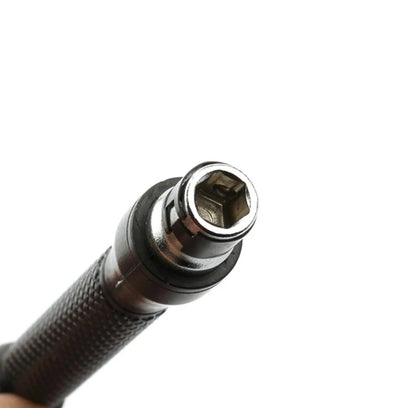 Chave de fenda hexagonal em L de 1/4 bits 90 graus de cabeça dupla preta 6,35 chave 10 peças fita amarela conjunto de ferramentas de chave de fenda