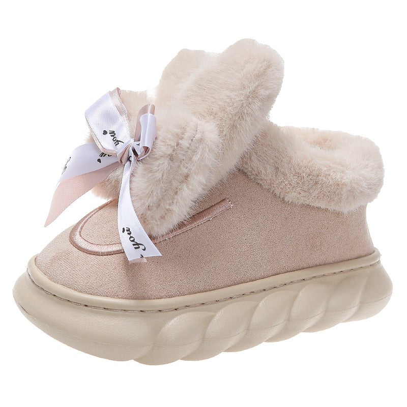 Luxury Winter Women Short Plush Warm Snow Boots Casual Shoes New Suede Fur Chelsea Ankle Boots Flats Platform Ladies Shoes Botas