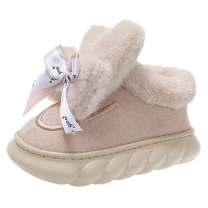 Luxury Winter Women Short Plush Warm Snow Boots Casual Shoes New Suede Fur Chelsea Ankle Boots Flats Platform Ladies Shoes Botas