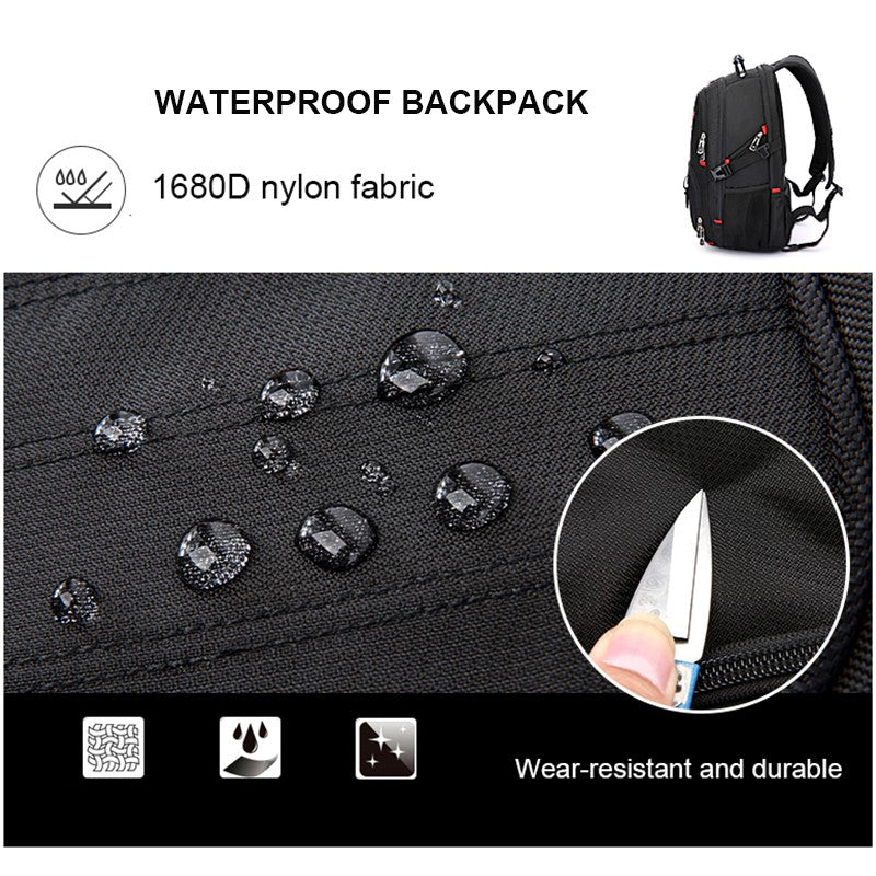Waterproof 20 Inch Laptop Backpacks USB Charging School Bag Anti-theft Men Backpack Travel Backpack Male Mochila High Capacity