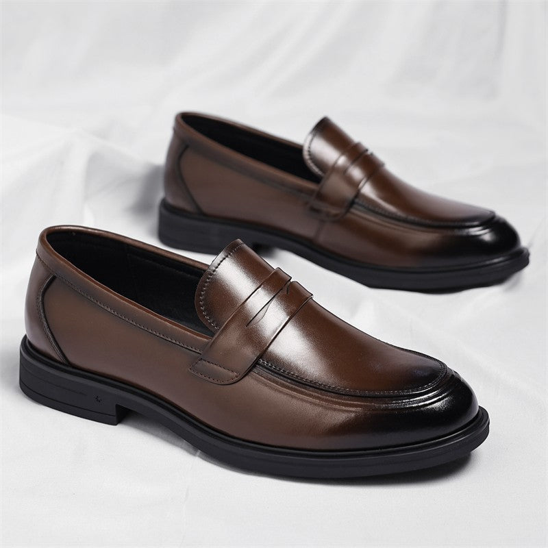 Men's Formal Leather Loafers Italian Style Slip-on  Stylish Elegant Business Shoes Comfortable Lightweight Office Dress Shoes