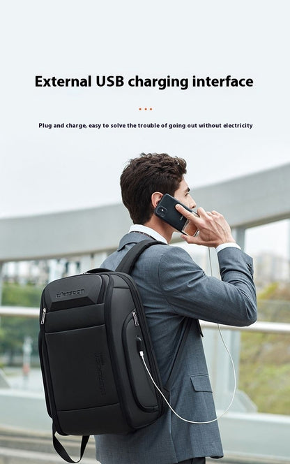 Mochila de negócios masculina 35 L Mochila à prova d'água Grande capacidade Viagem de negócios Multifuncional Senha Antirroubo Bolsa para laptop