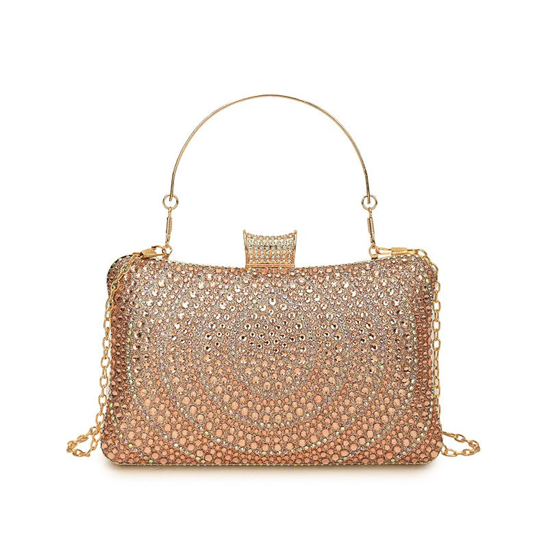 Luxury Women's Evening Bag Sparkling Rhinestone Handbag Fashion Chain Crossbody Bag Elegant Wedding Dress Party Banquet Clutch