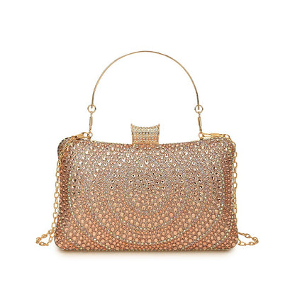 Luxury Women's Evening Bag Sparkling Rhinestone Handbag Fashion Chain Crossbody Bag Elegant Wedding Dress Party Banquet Clutch