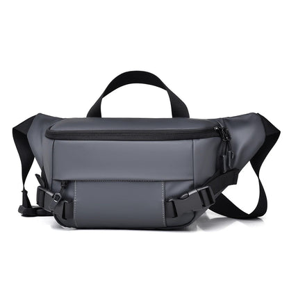 Men Multifunctional Chest Bag Solid Color New Messenger Bag Versatile Portable Shoulder Bag Large Capacity Crossbody Bag
