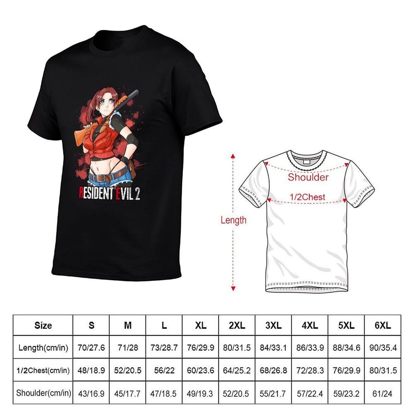 Claire designer Redfield shirt shirt T-Shirt T-Shirt plain t man shirt designer man t t man