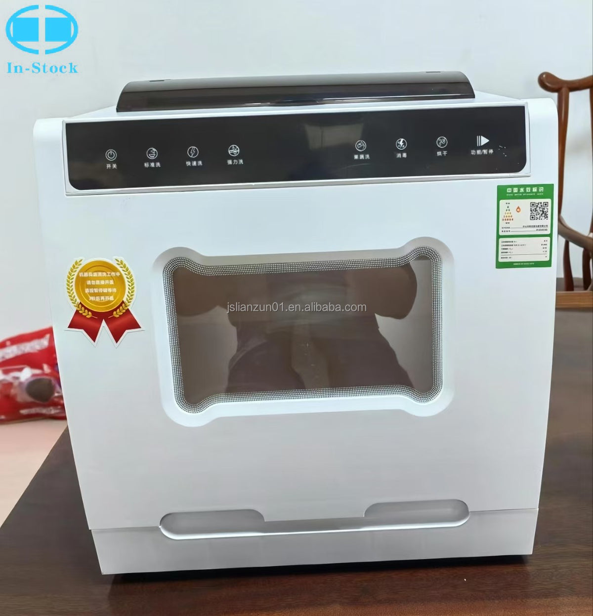 Portable Dishwasher Machine 5 Sets Tableware Desktop Dish Washer for Home Kitchen Appliances Compact Countertop Cleaner with