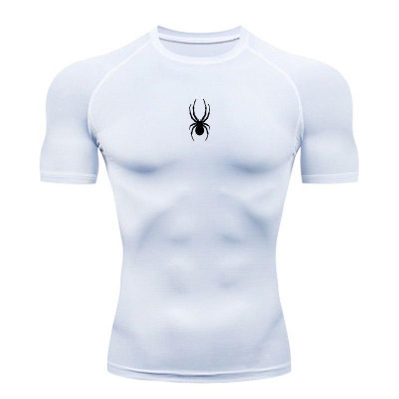 Men Sport T-Shirt Spider Quick Dry Bodybuilding Running Shirt Compression Tops Gym T Shirt Men Fitness Tight Tees Rashgard