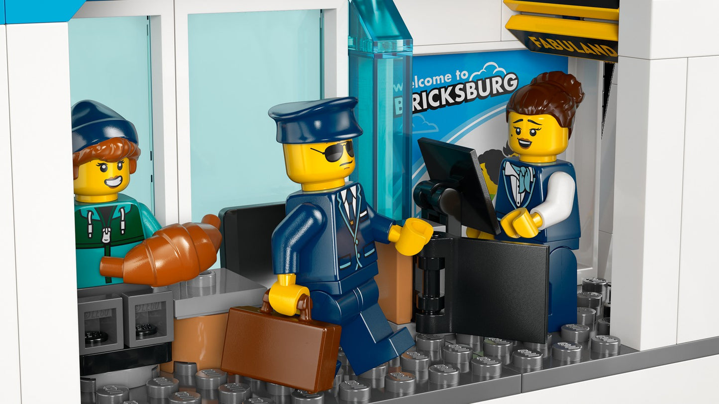 ?Pré-venda em jan.?LEGO® City Aeroporto com Avião (60502) Kit de Montar para Crianças a partir de 8 anos 887 Peças Presente de Aniversário Natal