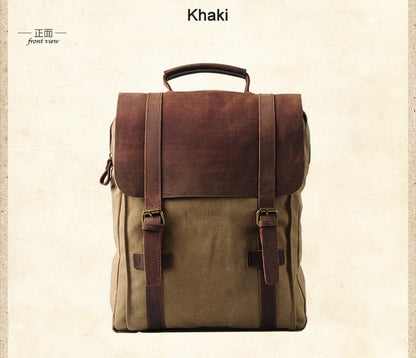 Fashion Male Backpack Leather military Canvas backpack Men backpack women school backpack school bag bagpack rucksack mochila