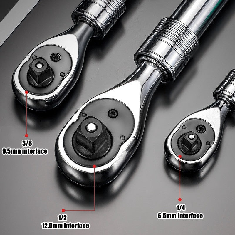 Chave Catraca Telescópica Soquete para Reparação Automotiva, Conjunto de Catraca com Cabeça Ajustável, Chave de Liberação Rápida de 72 Dentes, Ferramenta Manual