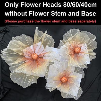 190cm Artificial Flowers Wedding Decor Props Road Lead Flower Silk Yarn Flower Poppy Window Display Garden Decoration Home Decor