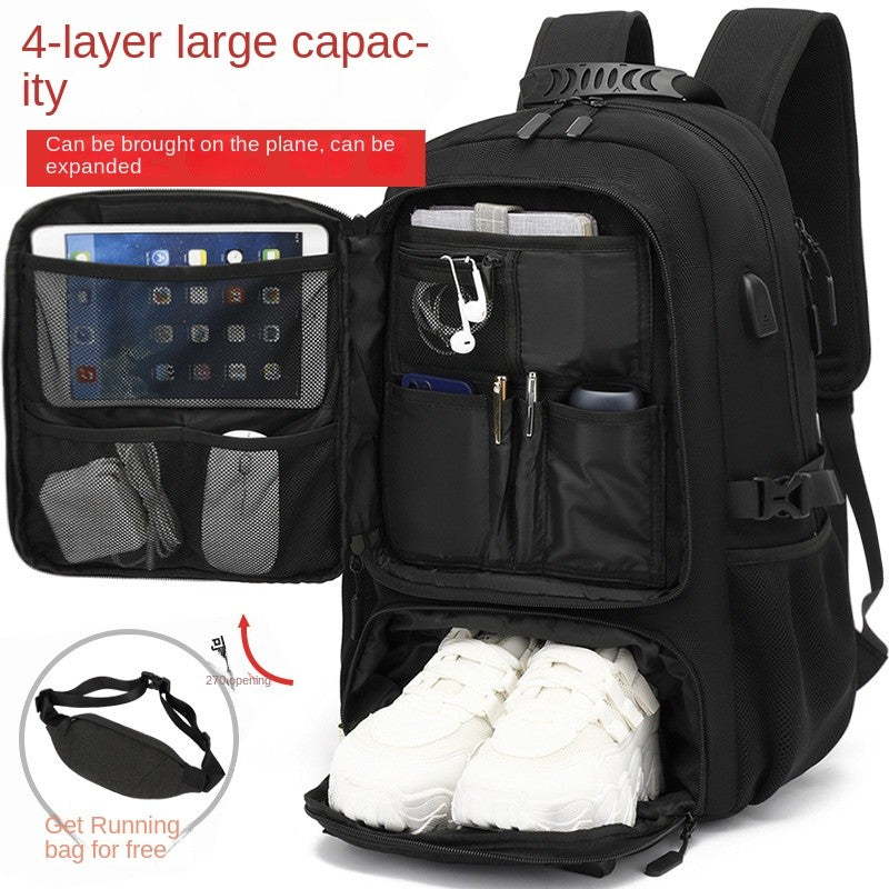 Mochila Masculina Unisex 50/60/80L Externa USB de Grande Capacidade para Viagem Mochila Esportiva para Trekking, Caminhada, Acampamento