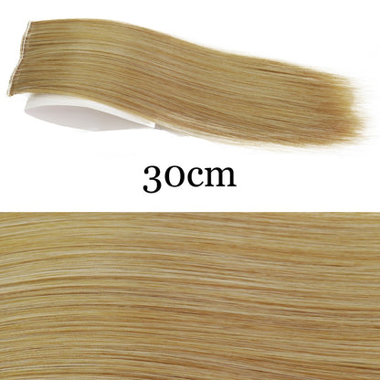 MERISI HAIR Apliques de Cabelo Sintético Liso Invisível com 2 Presilhas, Aumento de Volume, Extensões de Cabelo, Cobertura Lateral Superior