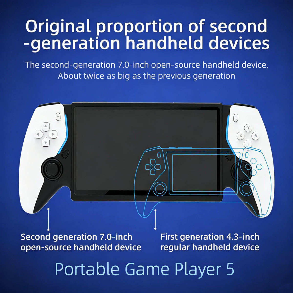 HC8000 Handheld Game Console Multiple Games 30+ Emulators 7.0 Inch Screen Portable Gaming Player Children's Toys Game Console