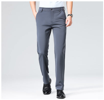 Large Size 52 Mens Casual Pants Elastic Suit Pants Office Trousers Spandex Business Formal Dress Straight Pants