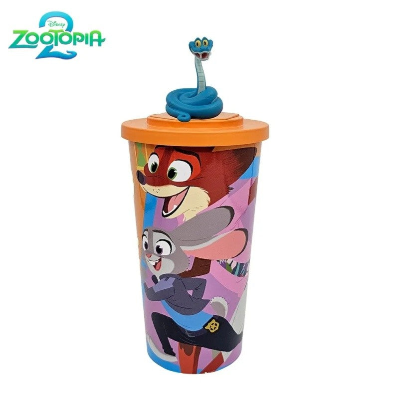 Copo de Água Original em Formato Disney Zootopia 2 Nick Judy Copos Estilizados de Desenho Animado com Alça Transversal Presentes Kawaii de Aniversário para Meninas e Meninos