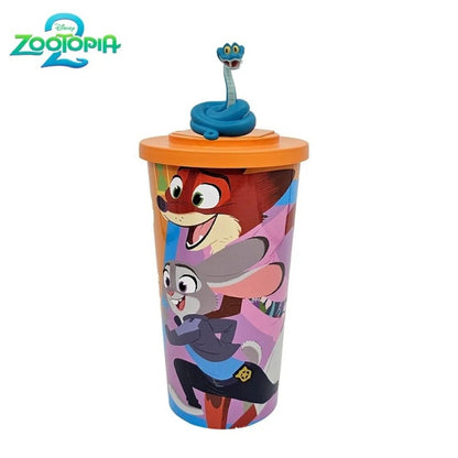 Copo de Água Original em Formato Disney Zootopia 2 Nick Judy Copos Estilizados de Desenho Animado com Alça Transversal Presentes Kawaii de Aniversário para Meninas e Meninos