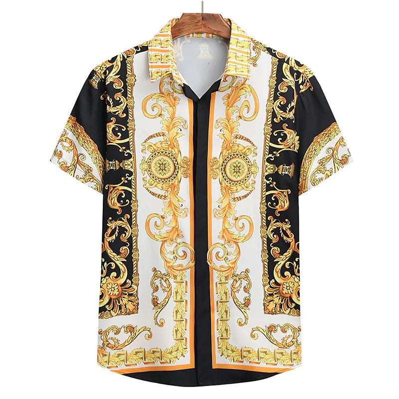 Unisex 2025 Breathable Hawaiian Shirts Baroque French Men's Shirts 3D Printi High Fashion Street Loose Men's Streetwear Shirts