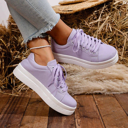 Tênis Feminino 2025 Nova Moda Casual Sapatos Femininos Tênis Designer de Verão Feminino Cadarço Plataforma Esporte Sapatos Feminino