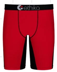 ETHIKA Men'S Underwear Solid Color 100% Cotton Breathable Underware Casual Men Boxer Briefs Shorts Sweatpants Black Plus Size