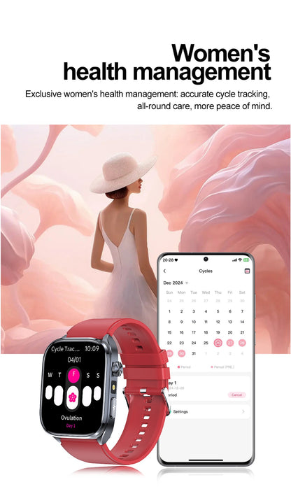 2025 Novo Smartwatch Masculino AI Diagosis ECG Saúde Pressão Arterial Lipídio Ácido Úrico AI-GPT Respostas Inteligentes Saúde Smartwatch Para Homens
