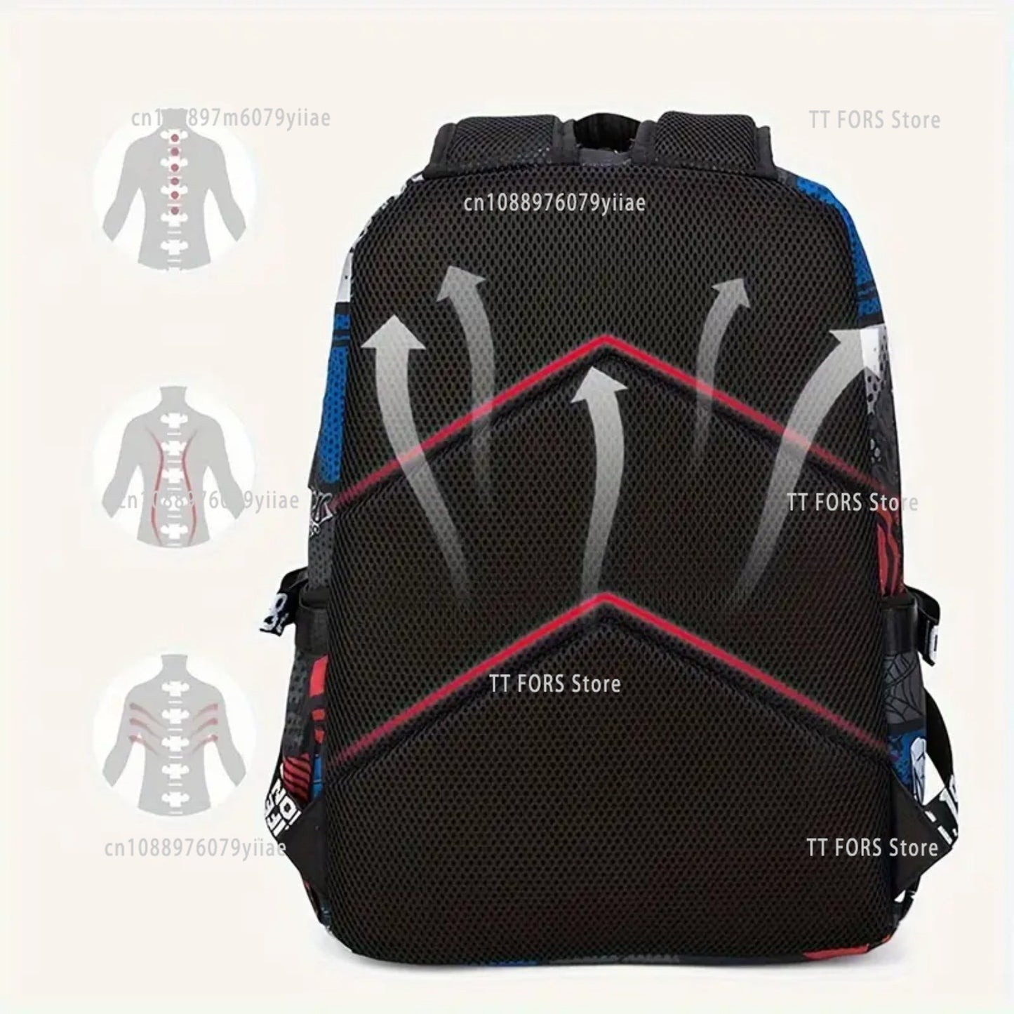 Mochila Infantil Estampa Tubarão Personalizada de Pano Oxford Impermeável Grande Capacidade Mochila Escolar Casual Presente para Crianças