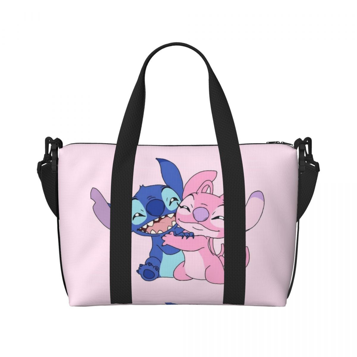 Custom Large SLilo And Stitch Cartoon Tote Bag Women Anime Shopping Shoulder Beach Gym Travel Bag