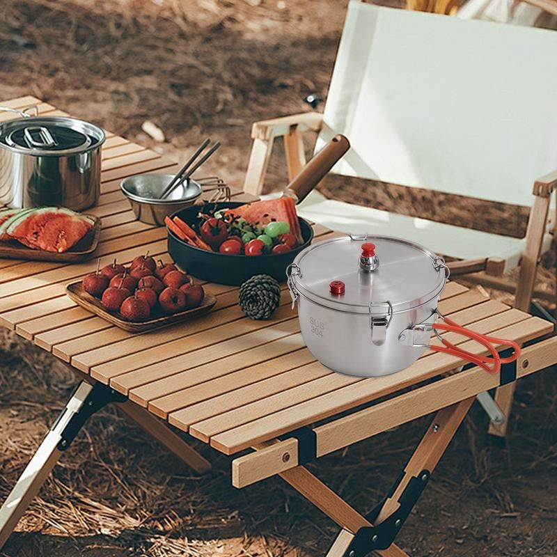 Portable Camping Pressure Cooker Stove Top Pressure Cooker Portable Outdoor Cookware Stove Cooking Pot For Electric Heaters