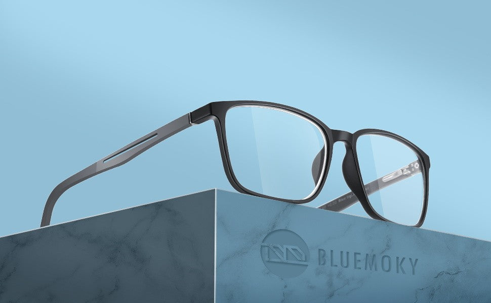 BLUEMOKY Anti Blue Light Reading Glasses For Men Women?Sport Square Frame Readers Anti Glare Computer Eyewear