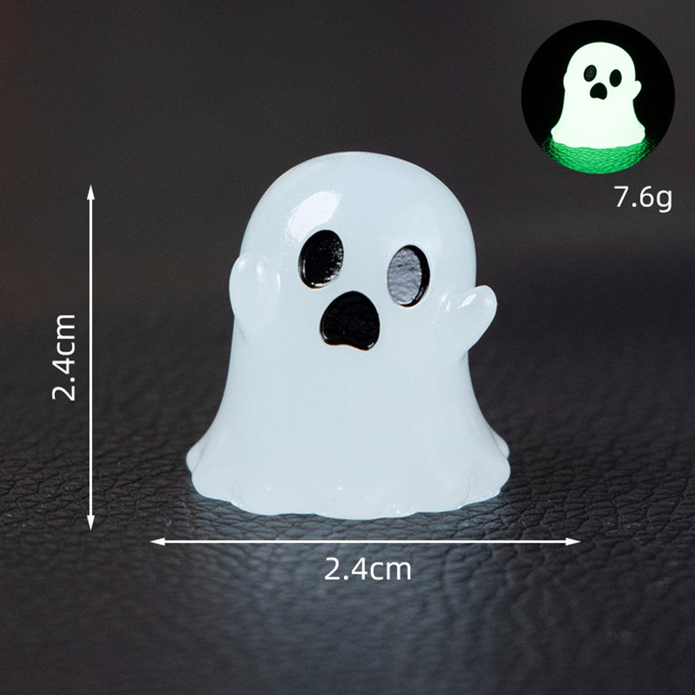 6Pcs Halloween Micro Landscape Miniature Figurines Resin Craft Mini Fairy Garden Ornaments Pumpkin Ghost Owl Home Decor