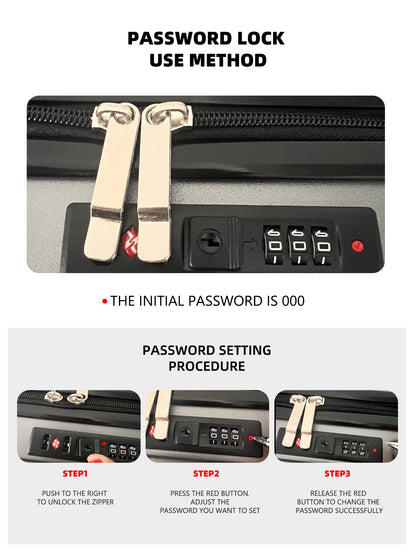 2025 New Large-Capacity and Durable Luggage Roller Suitcase Men and Women Carry-On Boarding Travel 20/24/28 Multi-Piece Set