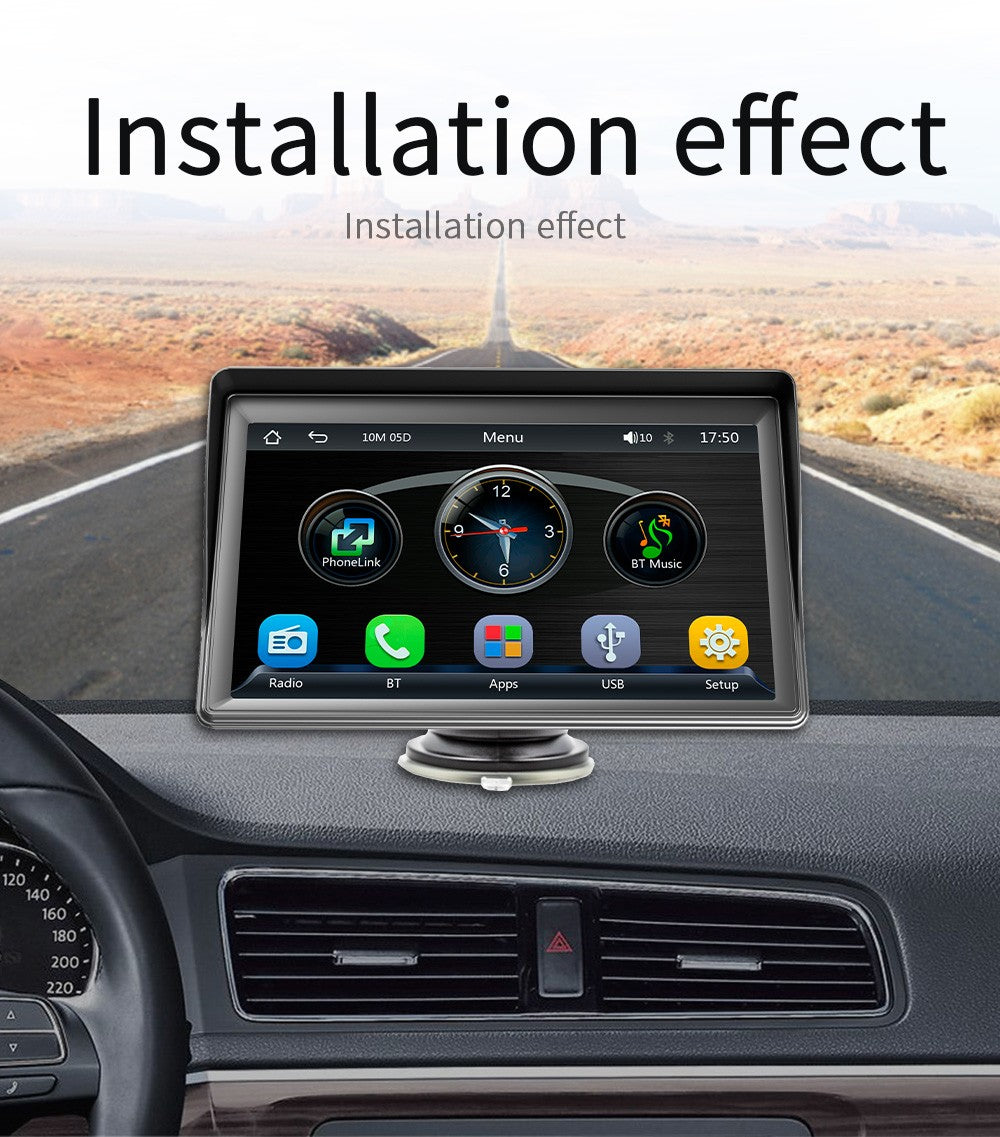 Portable Car Radio Multimedia Video Player Wireless CarPlay Android Auto 7inch Touch Screen With AUX FM For Rear View Camera ?