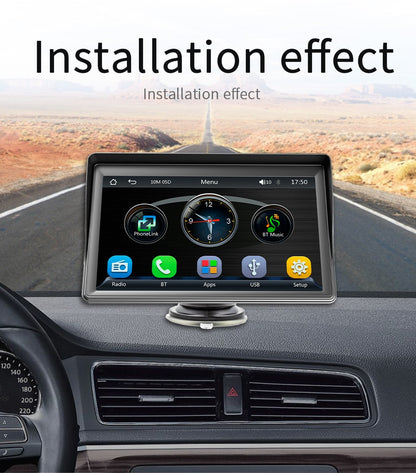 Portable Car Radio Multimedia Video Player Wireless CarPlay Android Auto 7inch Touch Screen With AUX FM For Rear View Camera ?