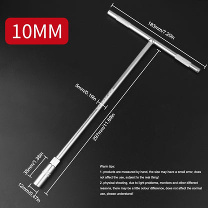 Chave de Soquete T de 6-19 mm Chave de Porca Sextavada Chaves de Fenda Hexagonais Estendidas Pneus Automotivos Máquinas Ferramentas Manuais de Reparo para Oficina