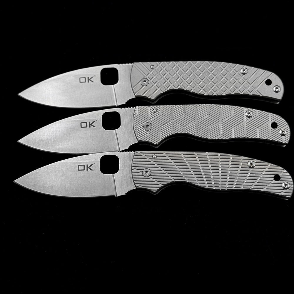OK 229TIP Ceramic Bearing TC4 Handle %M390 Blade Knife