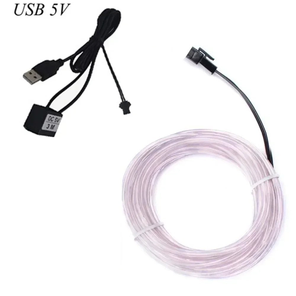 1M/3M/5M Flexible Neon Light Ball Dress Decoration Light EL Luminous Cable Party DIY Atmosphere Light Waterproof LED Strip