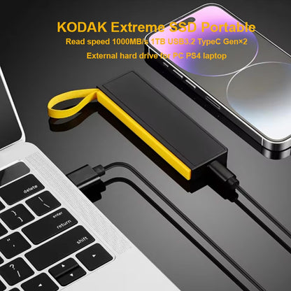 Kodak Type-C external interface SSD 1000MB/S hard drive 1TB USB3.2 Mini portable SSD 1TB laptop smartphone PS4 PC MAC TV