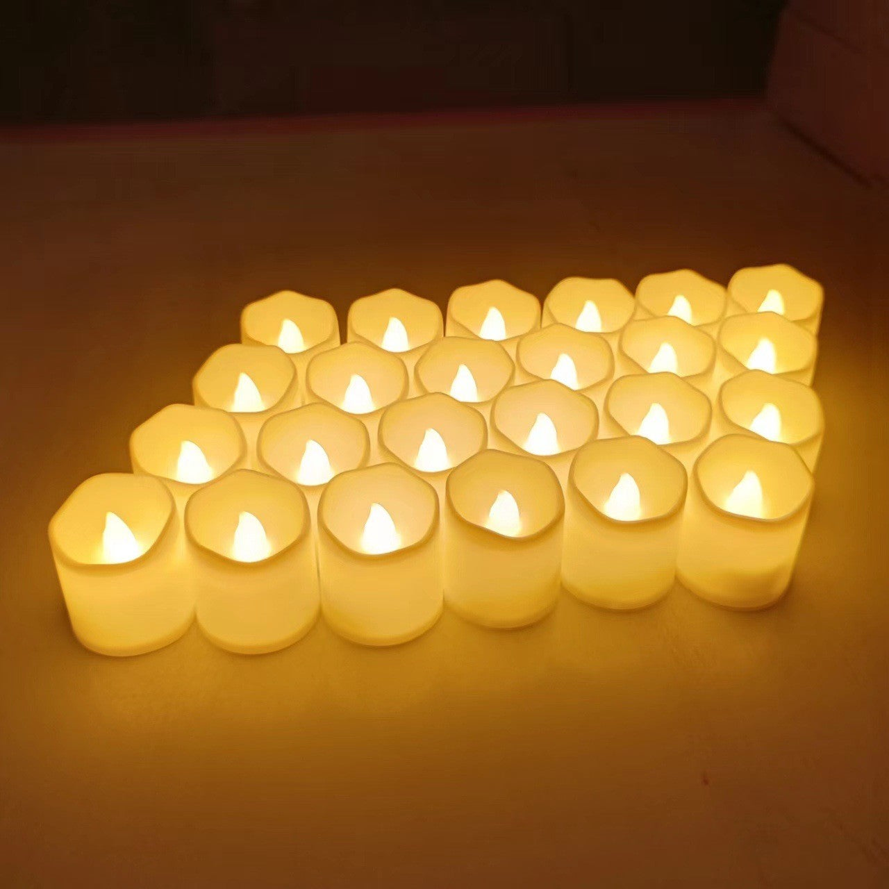 24Pcs Flameless LED Candle Lights Creative Wishing Led Tea Lamp Warm White Halloween Wedding Christmas Decoration Candle Light