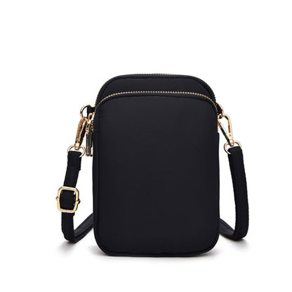 Light luxury mobile phone bag, vertical wallet, lightweight, large capacity, 3-layer storage, crossbody single-shoulder bag