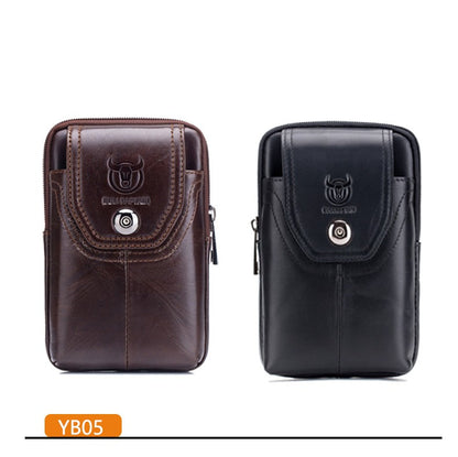 BULLCAPTAIN  MEN'S Leather BELT WAIST Bag Military Fanny PACK Molle Small Money Phone WAIST PACK Bum Pouch PURSE