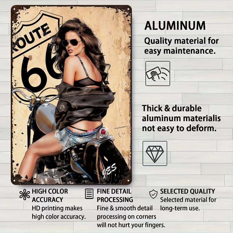 Letreiro de Flandres H-Harley Pôster de Motocicleta Decoração Estética de Quarto Masculino Placas de Metal Personalizadas para Garagem Decoração de Parede Retrô para Casa