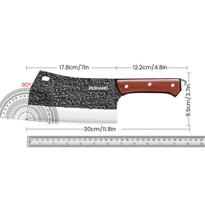 MDHAND Japanese Kitchen Knife Hand Forged Chef Knife Hammered Chopping Knife Corrosion-resistant Sharp Blade Cleaver with Sheath