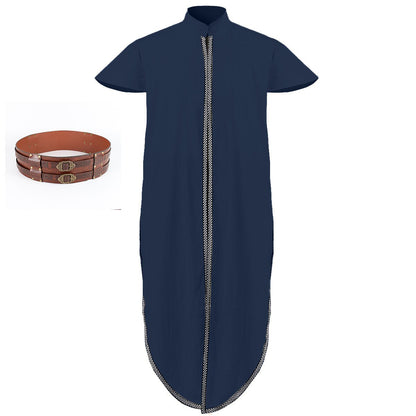 Long Tunic Jerkin Vikings Men's Tarbard Surcoat Medieval Renaissance Costume Shirt Coat Vest Outfit Tabard Costume For Adult