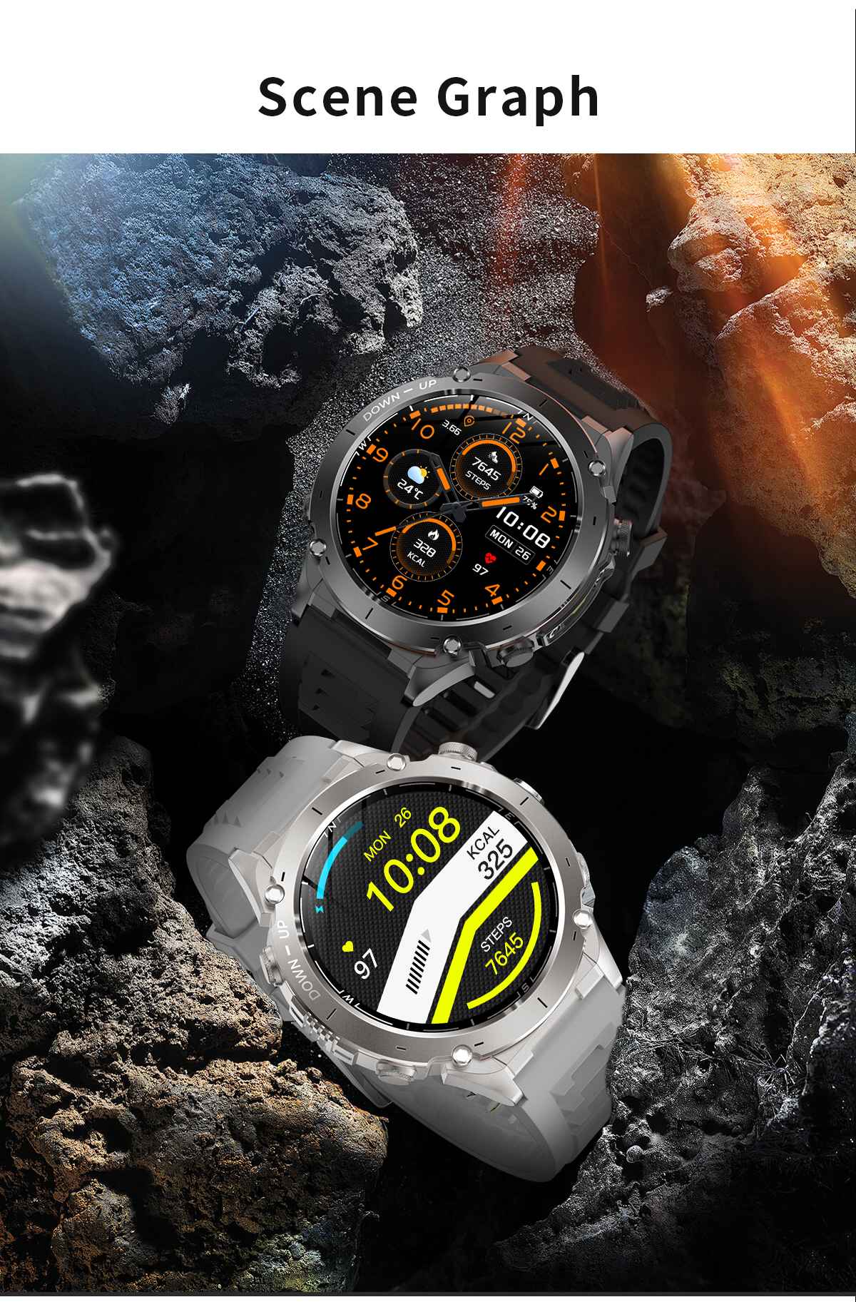 Novo T-Rex 3 GPS Smart Watch AMOLED de 1,43" à prova d'água 10ATM GNSS de banda dupla integrado Bússola Militar Esportivo Smartwatch Pulseira Masculina