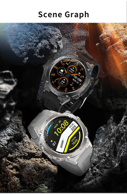 Novo T-Rex 3 GPS Smart Watch AMOLED de 1,43" à prova d'água 10ATM GNSS de banda dupla integrado Bússola Militar Esportivo Smartwatch Pulseira Masculina